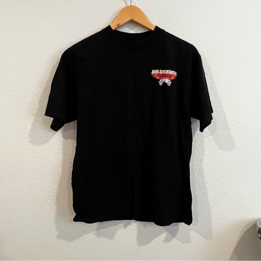 UAW Daimler Chrysler 400 2001 Las Vegas black graphic t-shirts size medium